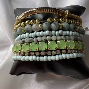 Mixed bead bracelet set